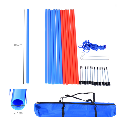 Pet Agility Training Set for Dogs: Hoop, Poles, Tunnel & Obedience Kit