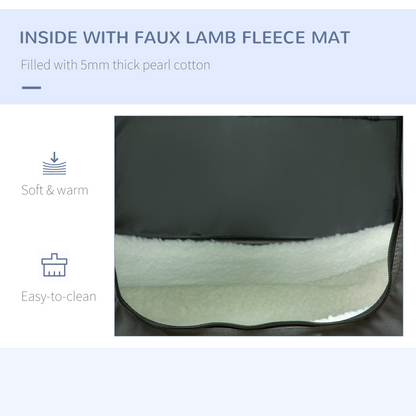 69cm Foldable Pet Carrier with Cushion - Grey Cat & Small Dog Bag