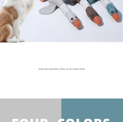 Dogs bite geese with their mouths, making sounds, playing fish, biting pets, cleaning teeth, interactive training for pets Whole