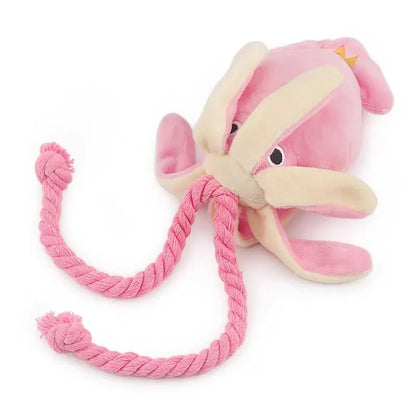 Supet Pet Octopus Plush Rope Toy Is Bite-resistant, Fun and Interactive, Suitable for Indoor and Outdoor Use